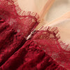 French Banquet Lotus Leaf Dress Long Sleeve Gauze Stitching