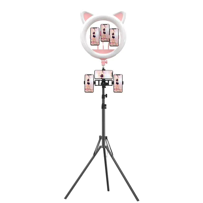 Ring Light With Cat Ear-Shaped Design