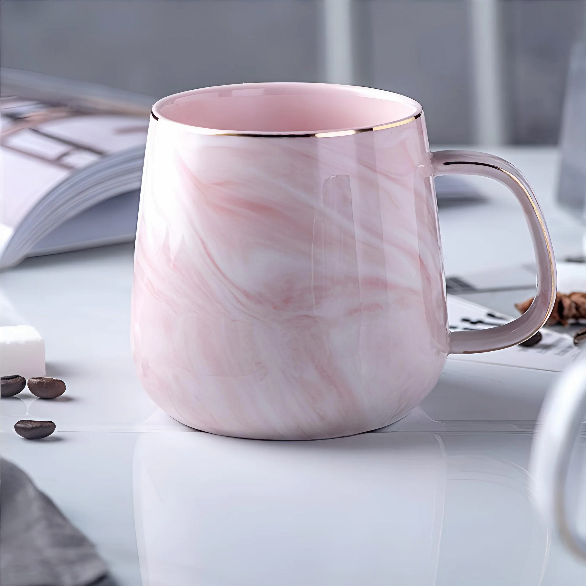 CasaVero's Elegant Marble Look Ceramic Mug