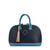 Antonia Leather Handbag- Navy/Turquoise
