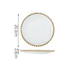 Nordic Gold Bead Ceramic Dinner Plates and Bowls