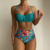 Women&#39;s Floral Print Spaghetti Strap Bikini Bathing Suit 2 Piece Swimsuits