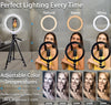 LED Selfie Ring Light Lamp Tripod Holder